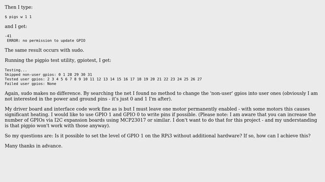 Raspberry Pi: Writing to GPIO 1 (ID_SC) witth Pigpiod C interface смотреть онлайн
