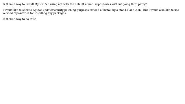 DevOps & SysAdmins: Ubuntu 10.04 default repository to install MySQL5.5? смотреть онлайн