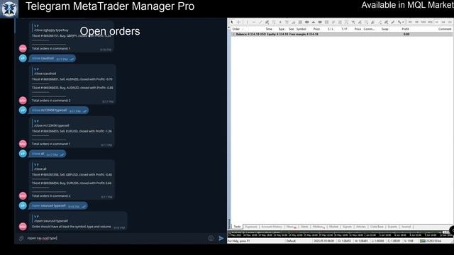 Telegram MetaTrader Manager Pro - Telegram Commands смотреть онлайн