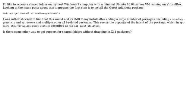 Ubuntu: VirtualBox shared folder headless смотреть онлайн