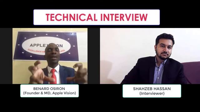 Technical Interview (Mr. Benard Osiron, founder & MD Apple Vision) смотреть онлайн