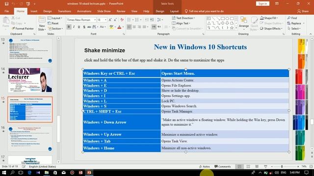 Windows 10 Desktop shortcuts lesson 4th смотреть онлайн