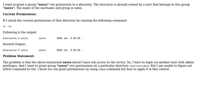 Allow a user group read,write execute access in Ubuntu 16.04 on a particular directory смотреть онлайн
