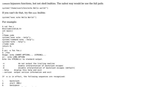Unix & Linux: How to make the shell execute only external echo, not the builtin one? смотреть онлайн