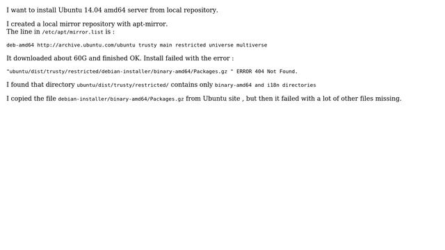 Ubuntu: Install ubuntu 14.04 with pxe using local repository смотреть онлайн