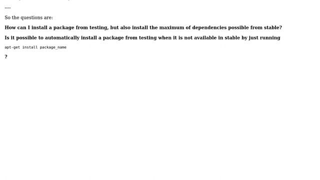 Debian pinning - Use stable but install from testing/unstable when necessary смотреть онлайн