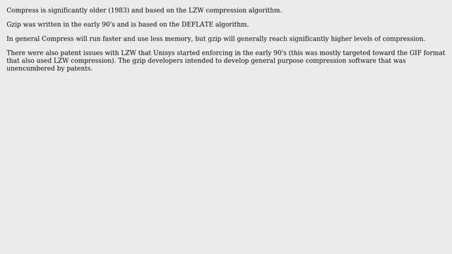 Unix & Linux: What's the difference between gzip and compress? (2 Solutions!!) смотреть онлайн