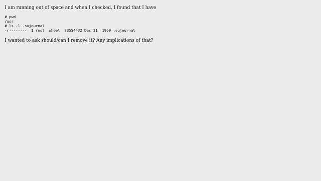 huge .sujournal file on FreeBSD смотреть онлайн
