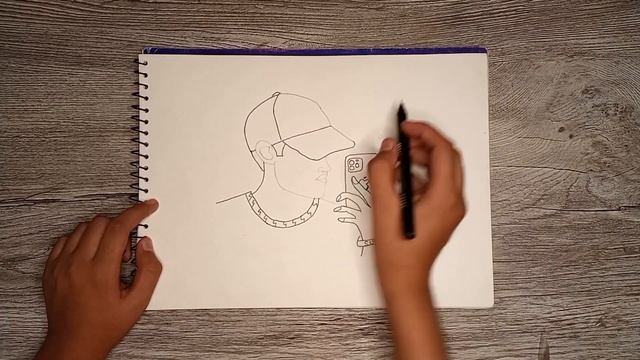 How To Draw || A Boy Taking A Selfi With iPhone 13 Pro Max || @ART_CRAFT with DANIYAL~ смотреть онлайн
