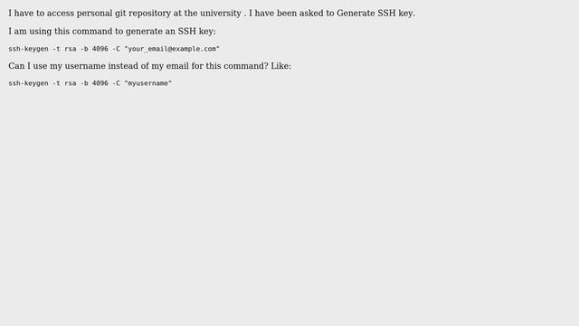 Unix & Linux: Need Info on linux command ssh-keygen -t rsa -b 4096 -C "your_email@example.com" смотреть онлайн