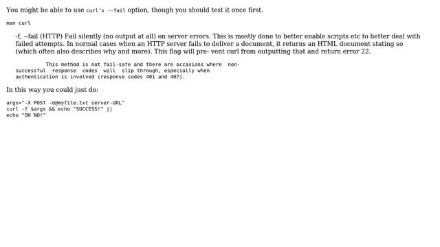 Unix & Linux: How to check whether a command such as curl completed without error? (2 Solutions!!) смотреть онлайн
