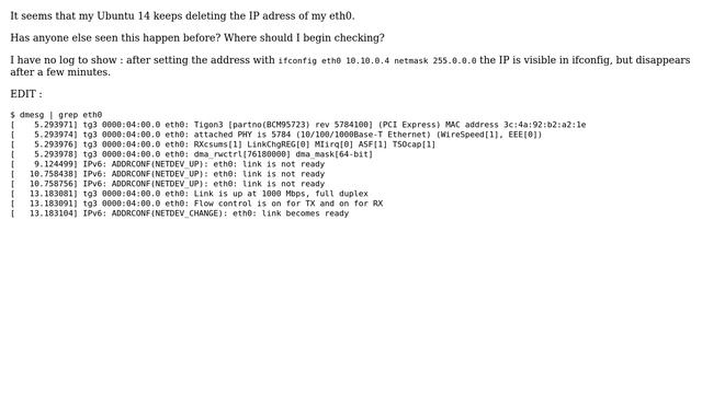 Linux unset my ip adress смотреть онлайн