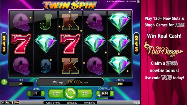 Twin Spin Slots - PLAY NOW @ PoloBingo смотреть онлайн