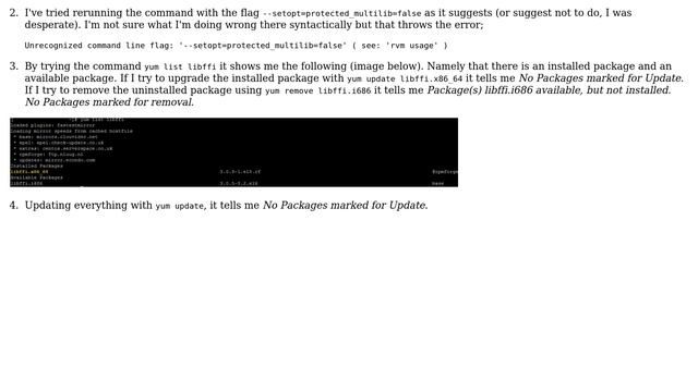 RVM - Multilib version error installing libffi-devel on Centos 6.6 смотреть онлайн
