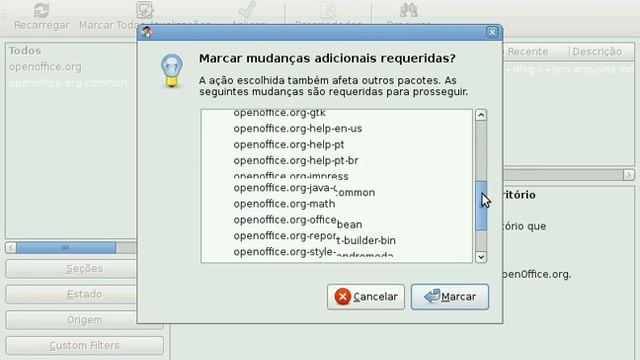 OpenOffice.org 2.4 - Desinstalação utilizando o Synaptic no Debian 5.0.4 смотреть онлайн