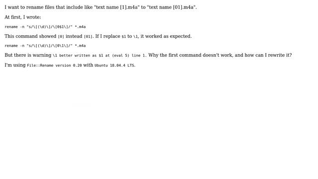 Unix & Linux: 1 better written as $1 warning, but $1 does not work смотреть онлайн