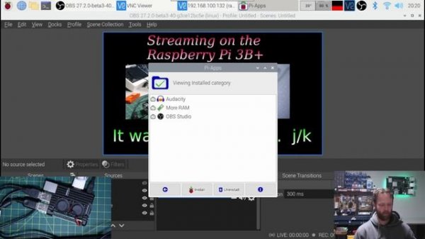 Raspberry Pi 3B+ Streaming Rig Tweaking and getting obs working pt2