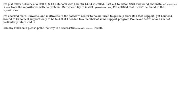 Ubuntu: Dell XPS + openssh-server смотреть онлайн