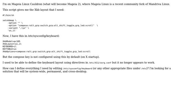 How can I define a Hebrew/Latin layout + Compose Key in Mageia 2? смотреть онлайн