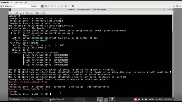 Instalasi Apache, MySQL and PHP on AlmaLinux 8.9 смотреть онлайн