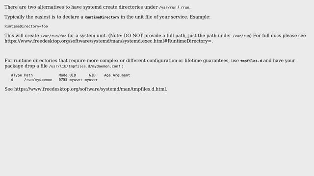 Create a directory under /var/run at boot (2 Solutions!!) смотреть онлайн