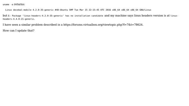Ubuntu: Wrong kernel version returned by uname Ubuntu 16.04.1 LT смотреть онлайн