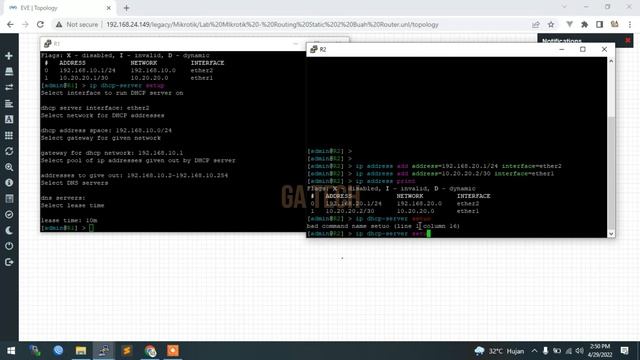 Lab Microtik - Config Routing Static 2 Router microtik client windows dan linux || Eve-Ng смотреть онлайн