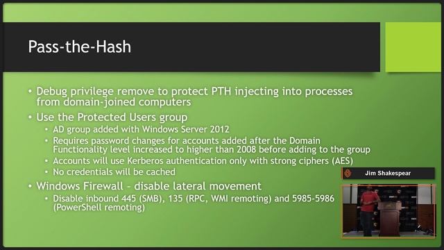 Jim Shakespear - Limiting Mimikatz Attacks смотреть онлайн