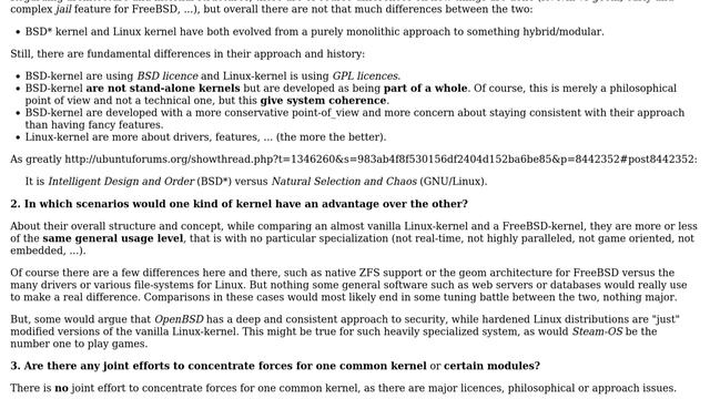 Unix & Linux: Conceptual difference between Linux and (Free)BSD Kernel (2 Solutions!!) смотреть онлайн