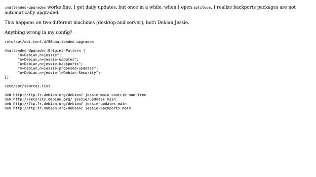 Unix & Linux: unattended-upgrades does not upgrade packages from backport смотреть онлайн