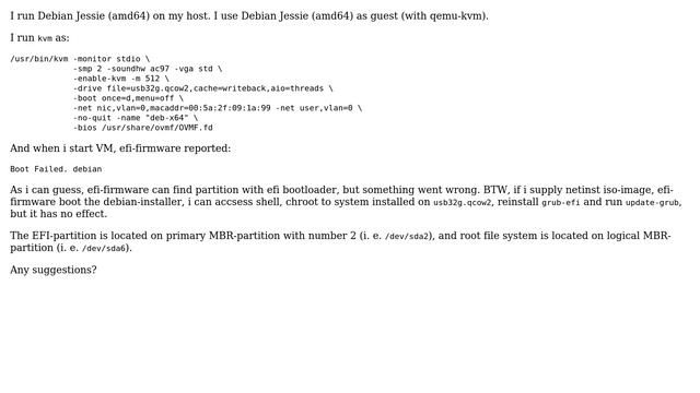 Unix & Linux: Debian unbootable for MBR and grub-efi смотреть онлайн