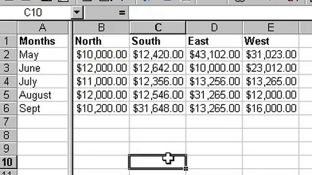 Microsoft Office Excel 2000 Splitting the screen смотреть онлайн