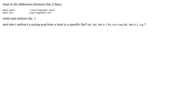Unix & Linux: About redirect log in rsyslog.conf смотреть онлайн