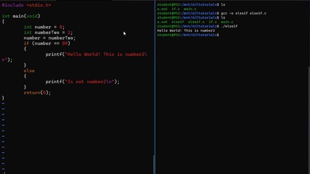 Cprogramming in Linux - 3 (else and else if) смотреть онлайн