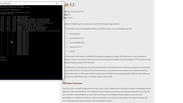 Lab 3.2 Traceroute смотреть онлайн
