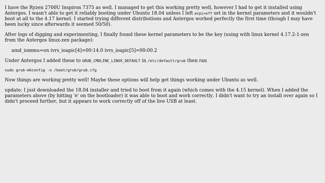 Ubuntu: Ubuntu 18.04 Won't Boot on Dell Inspiron 7375 (4 Solutions!!) смотреть онлайн