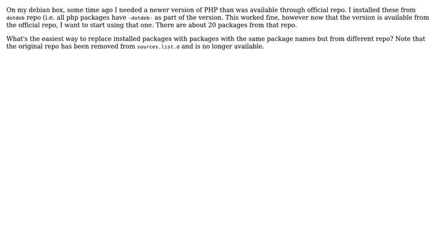 Replace package from one repo with the same package from another repo смотреть онлайн