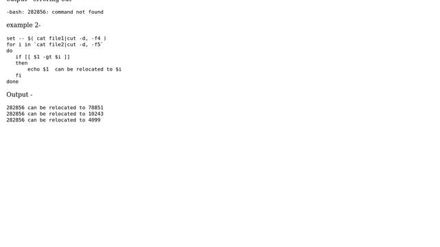 bash shellscript for loop two variables with input from two files смотреть онлайн