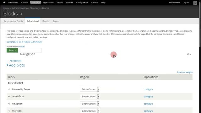 Supercharge Your D7 Admin UI - Screencast 006 - Fix Adminimal Blocks смотреть онлайн