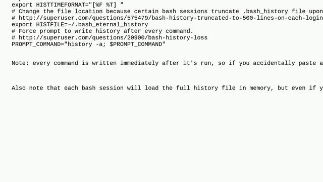 How to: Unlimited Bash/shell history? смотреть онлайн