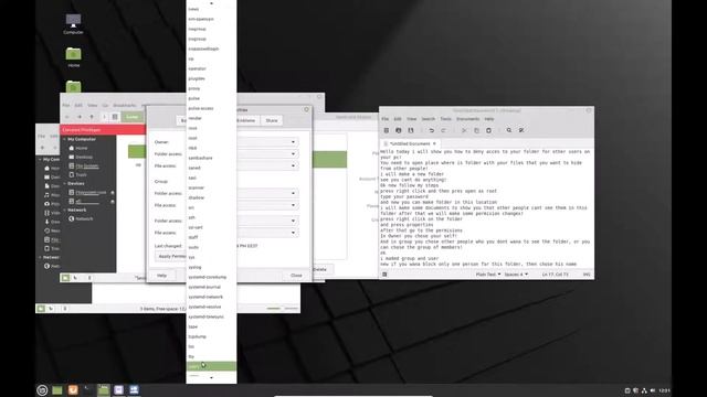 How to deny access to folder for other users in Linux Mint 20.1 Cinamon смотреть онлайн