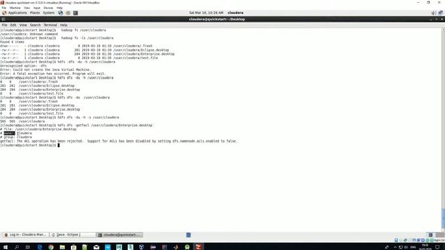 HDFS commands - du, stat, getfacl смотреть онлайн