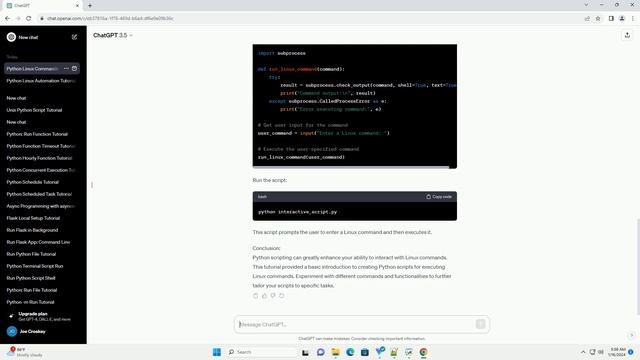 python script for linux commands смотреть онлайн