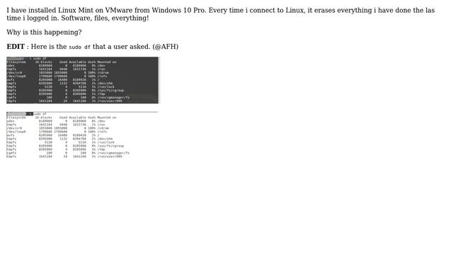 When I shut down Linux Mint on VMware, it erases everything смотреть онлайн