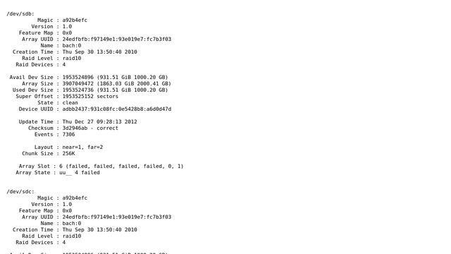 DevOps & SysAdmins: Linux RAID10 hit bad disk while re-syncing. Is it hosed? смотреть онлайн