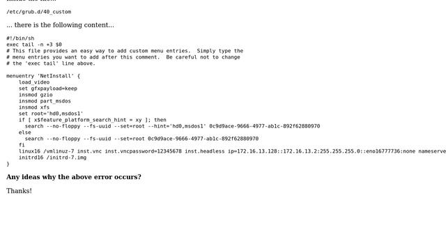 Remotely install CentOS 7 (VNC) - Can't boot смотреть онлайн