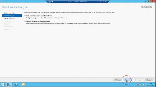 Install and Configure Active Directory Certificate Services on LON CA1 Part 1 смотреть онлайн