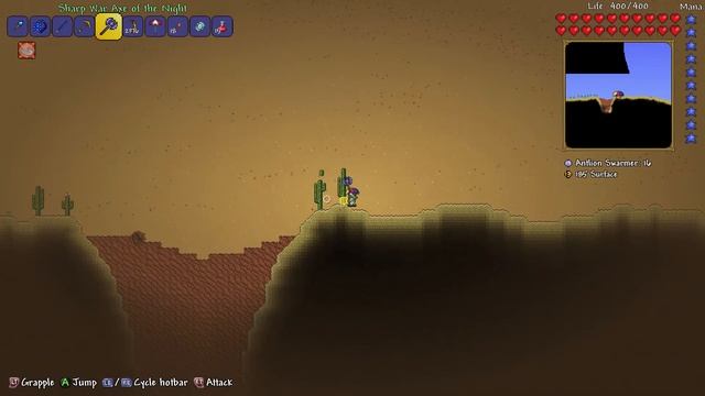 Terraria let's play #15-Fighting the Eye of Cthulu again twice in one episode смотреть онлайн