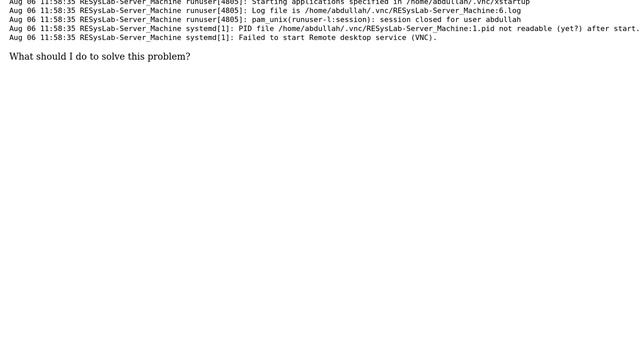 DevOps & SysAdmins: Unable to start VNC server: configured resource limit was exceeded смотреть онлайн