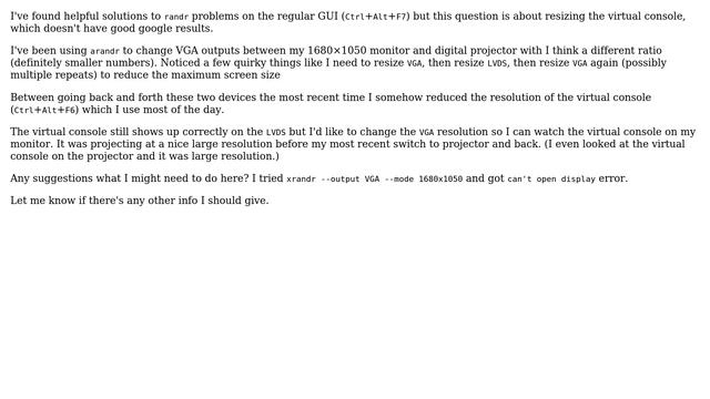 Ubuntu: How to change the screen resolution of the virtual console on an external VGA? смотреть онлайн